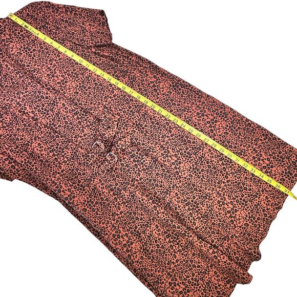 GB Lounge Dress With Topper Set Size XL Brown Black Animal Rayon Loungewear - Picture 16 of 16